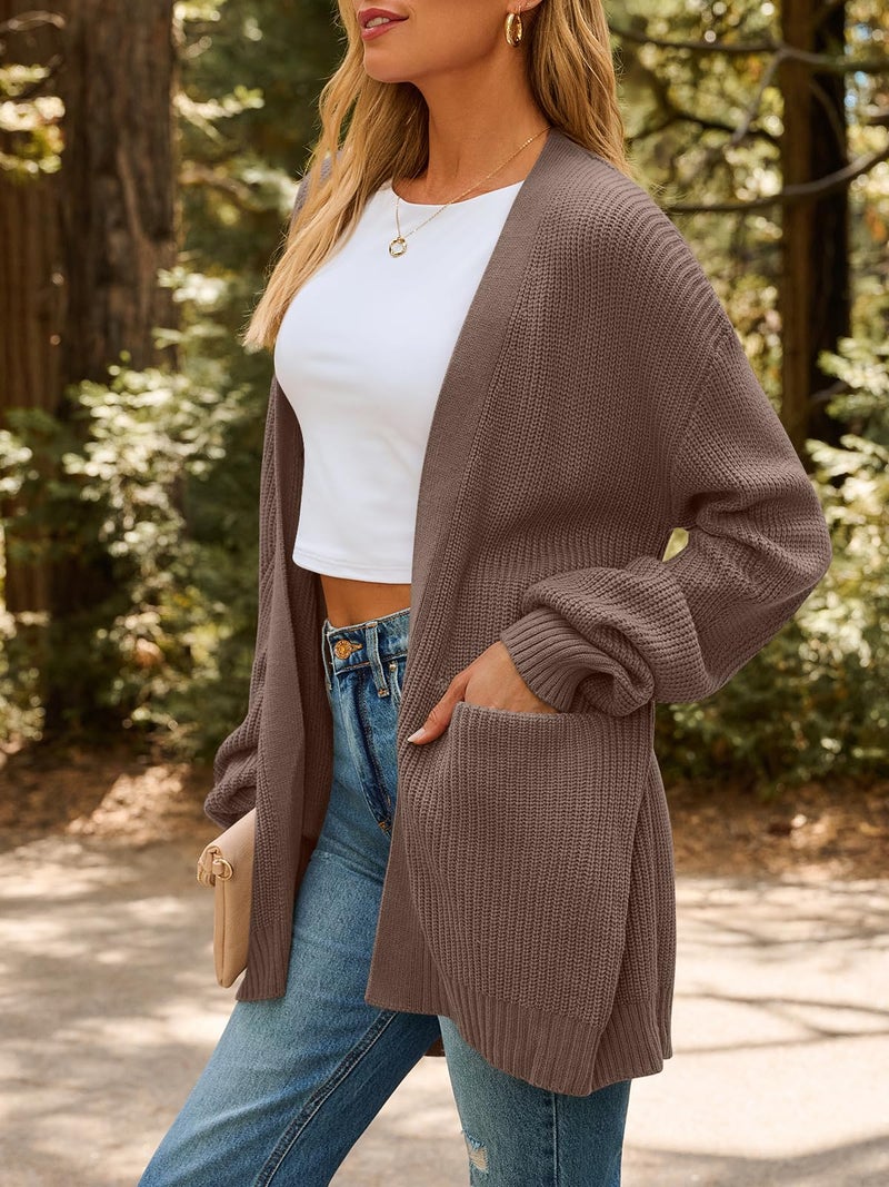 LILLUSORY Womens Cardigan Sweater Fall Fashion Outfits Clothes 2025 Teacher Work Office Old Money Long Oversized Winter Travel Cozy Chunky Knit Winter Essential Business Casual Clothing - Image 3