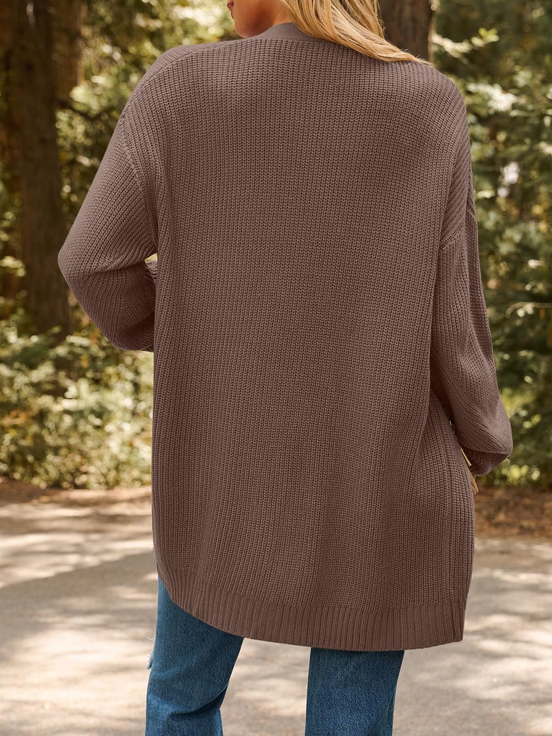 LILLUSORY Womens Cardigan Sweater Fall Fashion Outfits Clothes 2025 Teacher Work Office Old Money Long Oversized Winter Travel Cozy Chunky Knit Winter Essential Business Casual Clothing - Image 4
