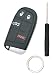 BTOZRF Key Fob Shell Smart Key Cover Case Fit for Dodge Charger Challenger Dart Journey Chrysler 300 Replacement Keyless Entry Remote Key Housing Casing M3N40821302 4 ButtonsB - Image 2