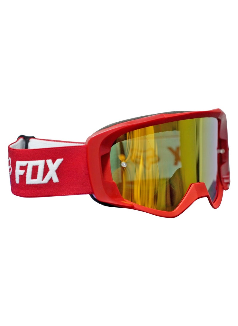 Fox Motorcycle Goggles Adjustable Anti-Scratch Goggles for Men & Women  - Image 1