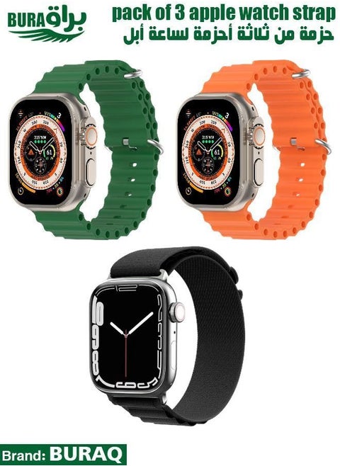 Apple Watch Band Strap For Apple Watch Ultra 2/Ultra 49mm, Series 10 46mm, 9/8/7 45mm, SE2/SE/6/5/4 44mm, 3/2/1 42mm