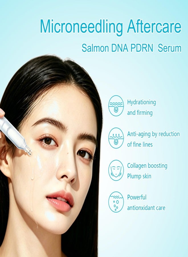 Wasali Microneedling Aftercare Serum With Salmon DNA PDRN & Stem Cell，Hyaluronic Acid Serum for Hydration and Firming Support 1.5 mL × 30 Vials, Korean Skincare Formula - Image 2