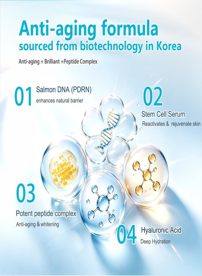 Wasali Microneedling Aftercare Serum With Salmon DNA PDRN & Stem Cell，Hyaluronic Acid Serum for Hydration and Firming Support 1.5 mL × 30 Vials, Korean Skincare Formula - Image 3