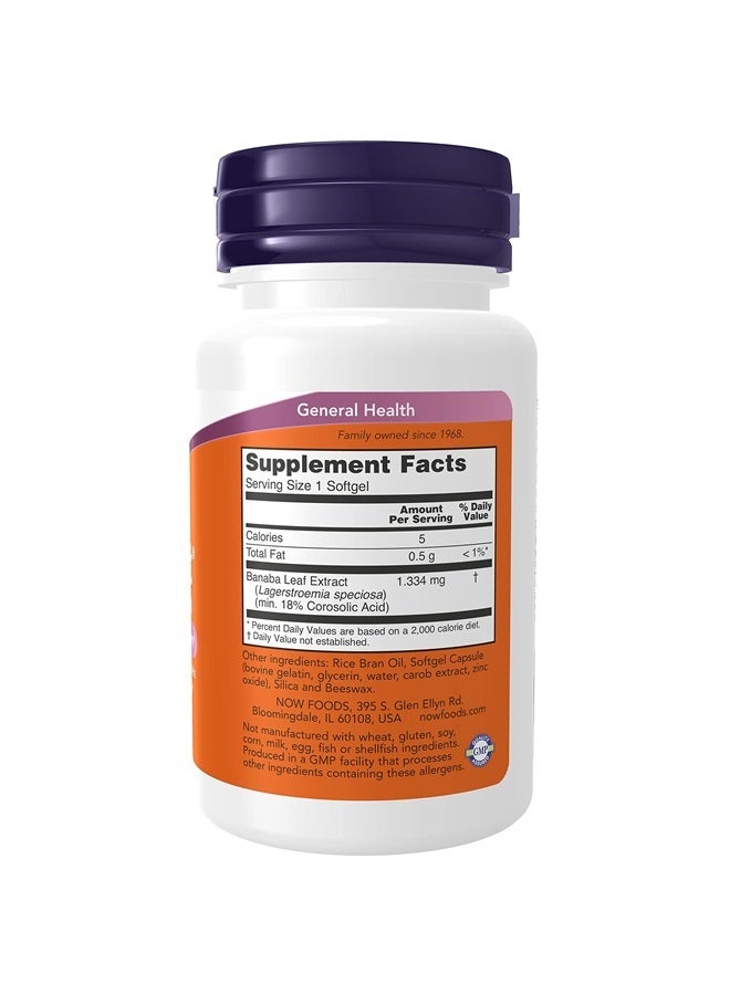 now Supplements, GlucoFit® with 18% Corosolic Acid, Supports Glucose Metabolism*, 60 Softgels - Image 2