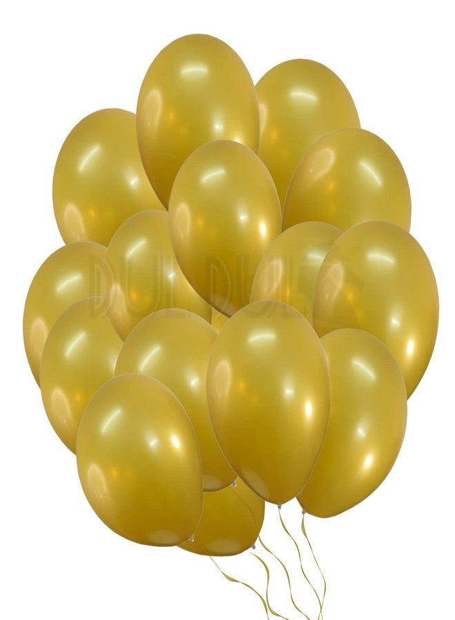 DUL DUL Golden color metallic balloons,Golden color metallic balloons pack of 25 ~for birthday decoration ~new year celebration ~diwali-wedding,Anniversary-Engagement.