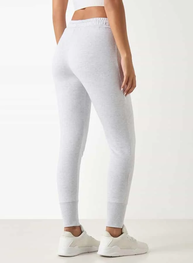 ADOT by Splash Solid Joggers with Elasticised Waistband and Zipper Pockets
