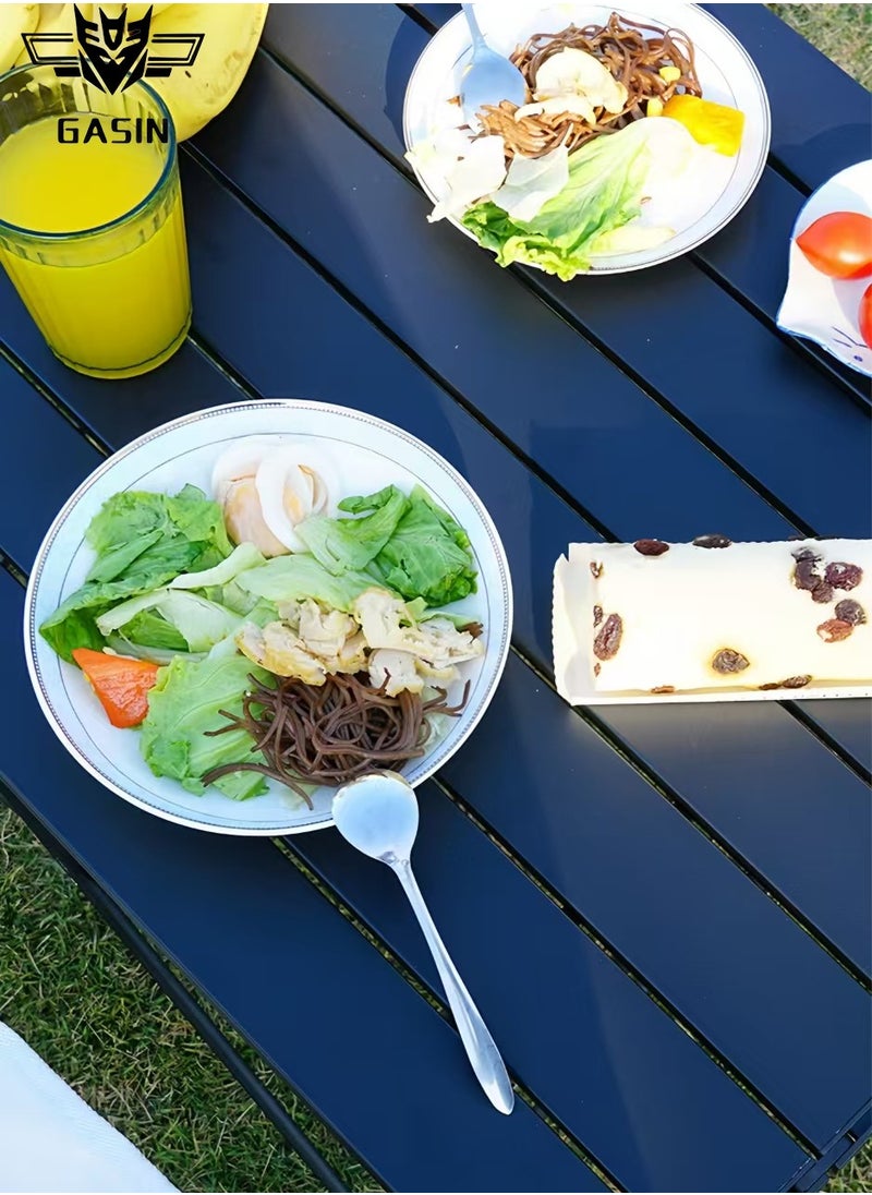 Gasin Lightweight portable aluminum alloy black folding table, suitable for camping, outdoor parties, family gatherings, barbecues, travel and outdoor outings. 68cm*46cm*40cm  - Image 5