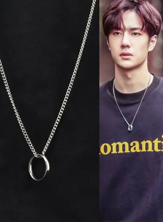 Unique silver chain for men and women with ring design elegant and distinctive accessory
