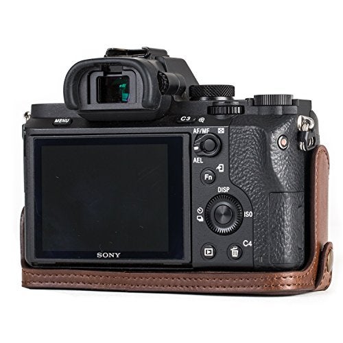 MegaGear Sony Alpha A7S II, A7R II, A7 II Ever Ready Leather Camera Half Case and Strap, with Battery Access - Dark Brown - MG1124 - Image 3