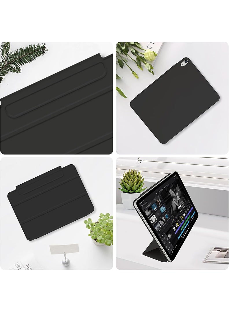 ثيودور جراب مغناطيسي رفيع لجهاز iPad Air مقاس 13 بوصة (M4 2026 / M3 2025 / M2 2024) - غطاء ثلاثي الطي لجهاز iPad Air مقاس 13 بوصة مع حامل قلم، خاصية التشغيل/الإيقاف التلقائي، جراب واقٍ متين - أسود - Image 4