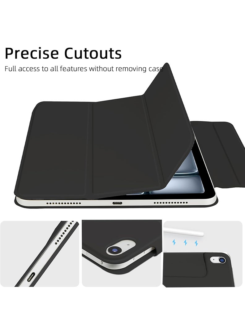 ثيودور جراب مغناطيسي رفيع لجهاز iPad Air مقاس 13 بوصة (M4 2026 / M3 2025 / M2 2024) - غطاء ثلاثي الطي لجهاز iPad Air مقاس 13 بوصة مع حامل قلم، خاصية التشغيل/الإيقاف التلقائي، جراب واقٍ متين - أسود - Image 5
