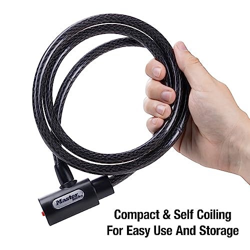 Master Lock 8364DCC Cable Bike Lock with Key, 5 ft. Long, Black - Image 5