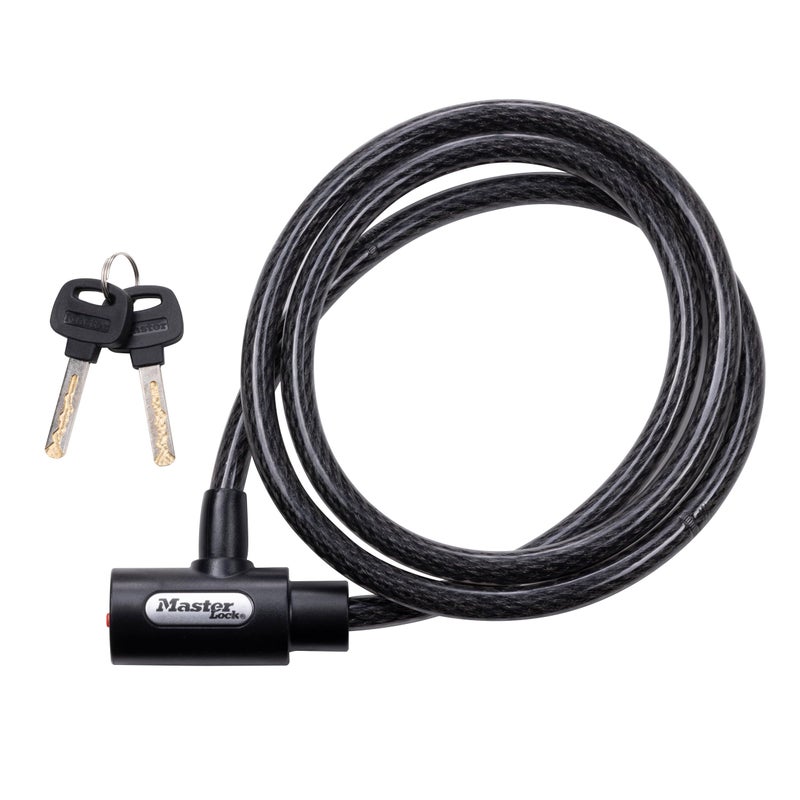 Master Lock 8364DCC Cable Bike Lock with Key, 5 ft. Long, Black - Image 2