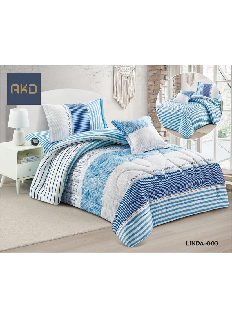 AKD Luxurious single comforter set with medium summer filling, consisting of 4 pieces /Single size170+230cm 