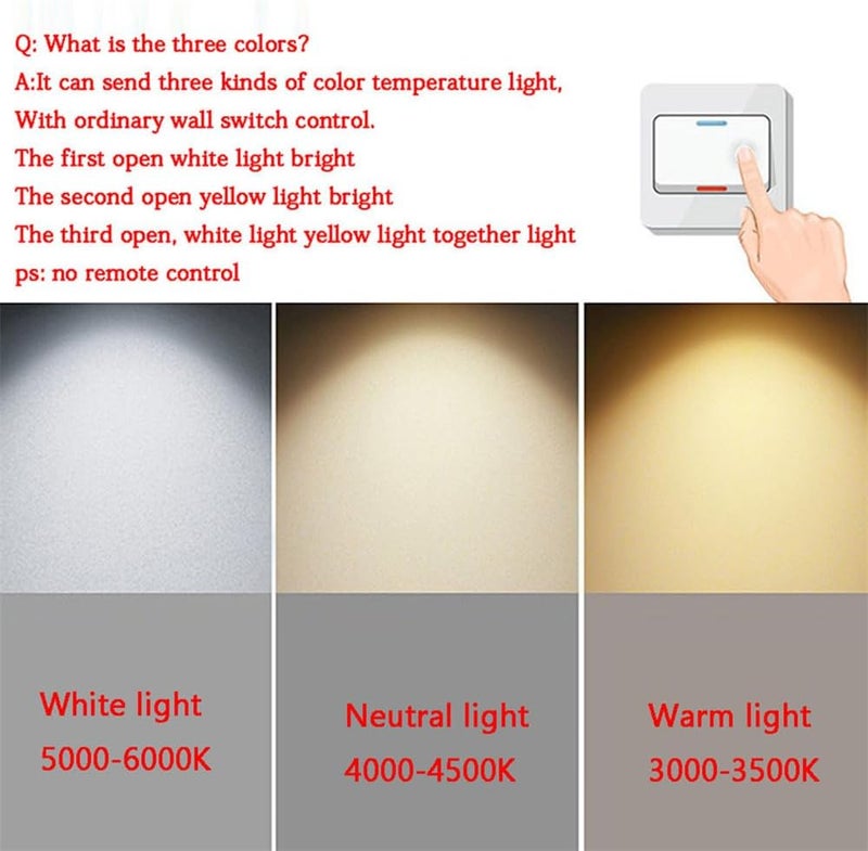 Nordic Style LED Ceiling Light Fixture - 18W Square Wood Flush Mount Lamp with 3 Color Temperatures for Bedroom, Dining Room, Hallway(Brown,36cm) - Image 5