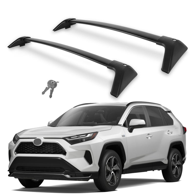 FLYCLE 260LBS Heavy Duty Roof Rack Crossbars for 2019-2025 RAV4 (NOT for Adventurer and TRD Off-Road) with Anti-Theft Lock, Aluminum Cross Bars Rooftop Luggage Kayaks Bicycles Snowboard Canoe Carrier - Image 1