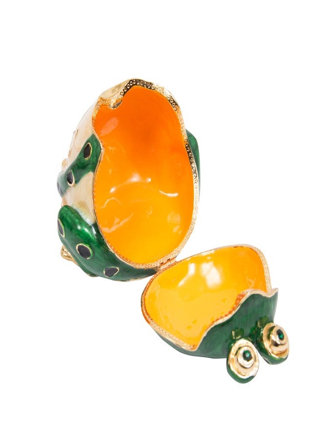 QIFU Hand Painted Enameled Frog Style Decorative Hinged Jewelry Trinket Box Unique Gift for Family - Image 4