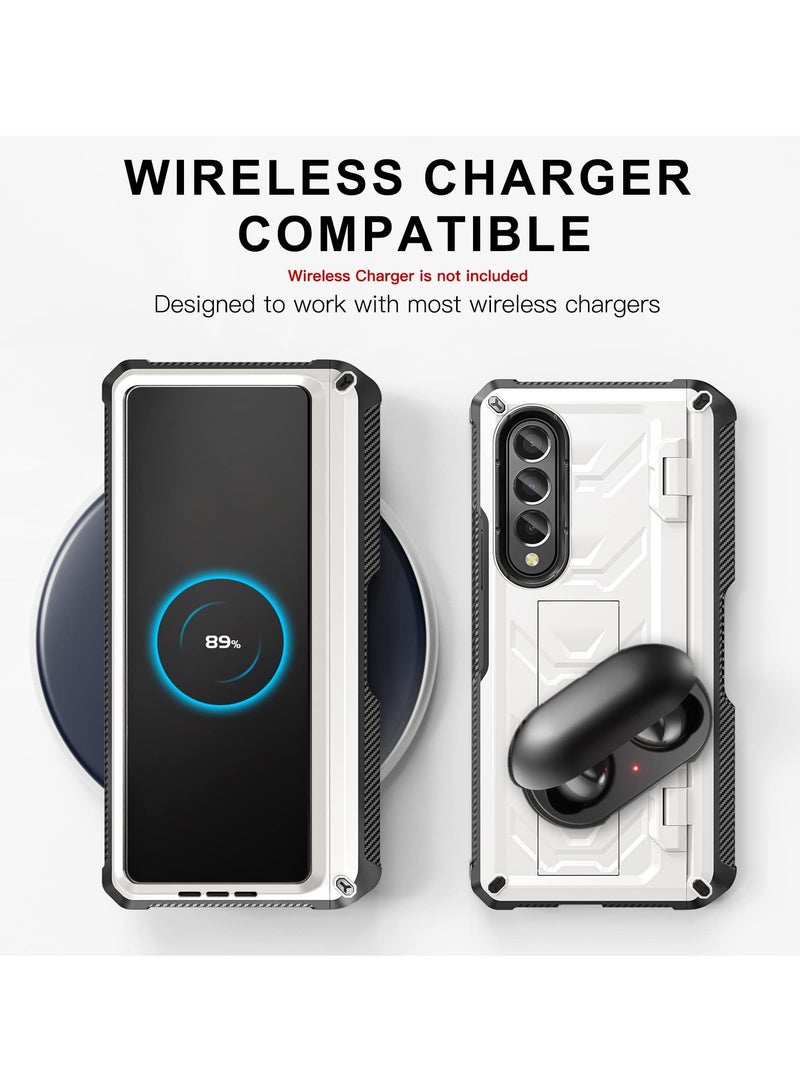 SYOSI for Samsung Galaxy Z Fold 4 Case with Hinge Protection Built-in [Screen Protector] [Kickstand] [S Pen Holder] [Wireless Charging] Slim Phone Case for Galaxy Z Fold 4 5G 2022 - Image 5