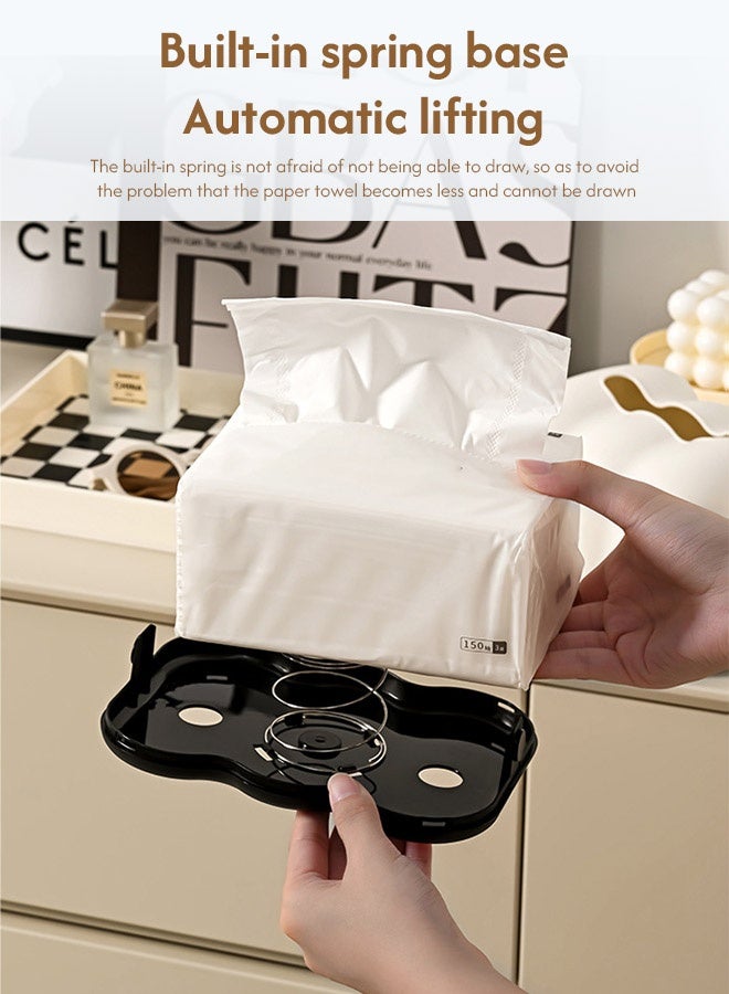 MLADEN 1PCS Cloud Shaped Tissue Box Elegant Style Napkin Tissue Holder Wall Mounted Toilet Paper Holder Tabletop Decor for Living Room Dining Table  - Image 3