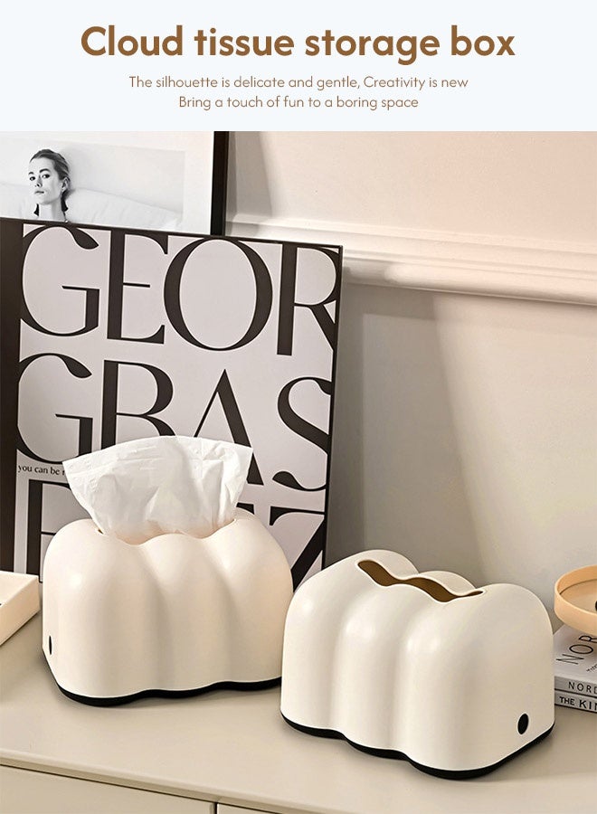 MLADEN 1PCS Cloud Shaped Tissue Box Elegant Style Napkin Tissue Holder Wall Mounted Toilet Paper Holder Tabletop Decor for Living Room Dining Table  - Image 5