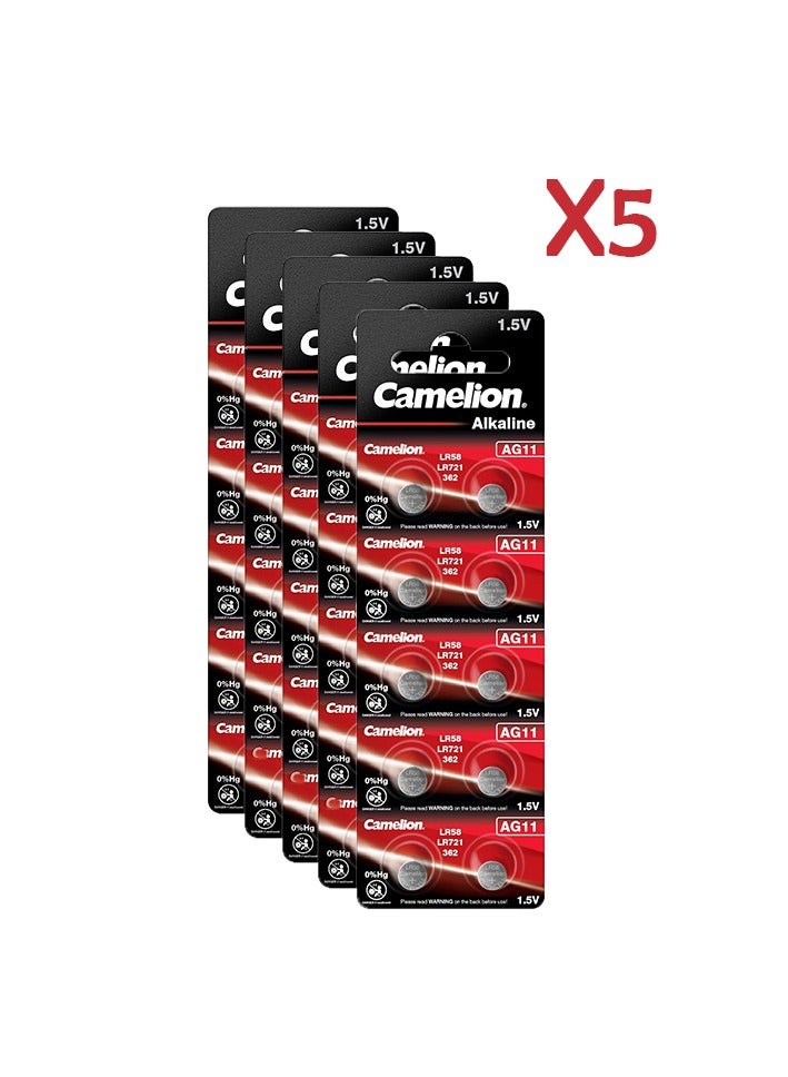 Camelion Camelion alkaline button cell batteries AG11 10pack x5 - Image 1