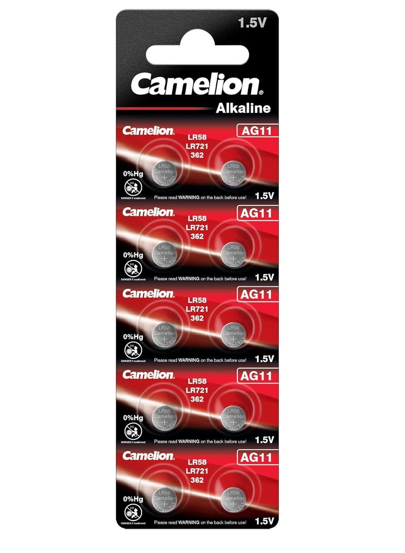 Camelion Camelion alkaline button cell batteries AG11 10pack x5 - Image 2