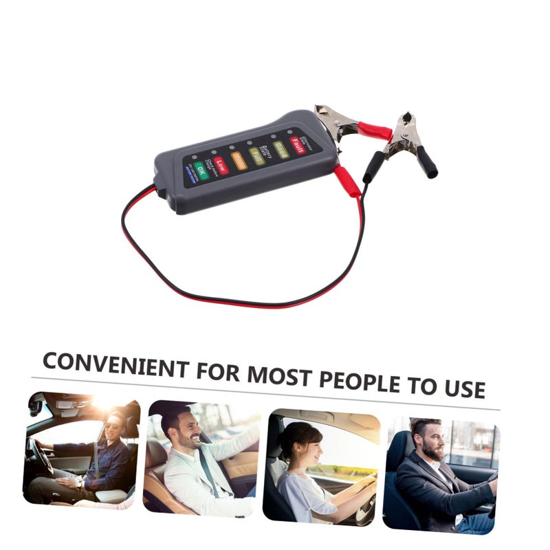 Digital Battery Tester with LED Indicator Alternator Diagnostic Tool for Motorcycle Vehicle - Image 5