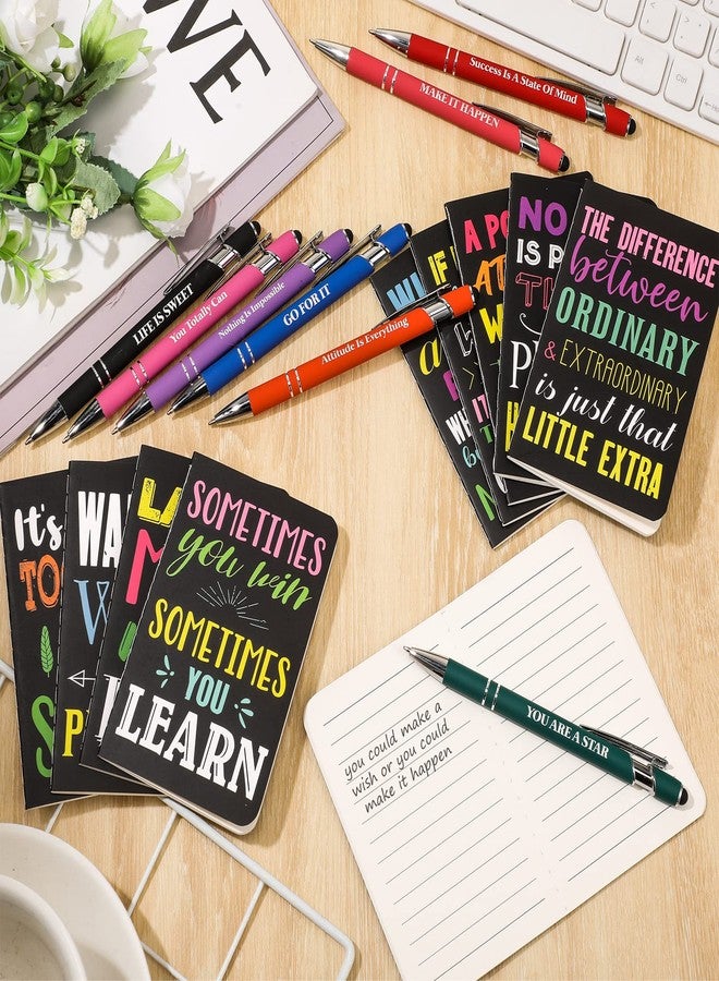 TaoBary 60 Pcs Inspirational Ballpoint Pens Black Ink Quotes Pen Motivational Journal Notebook Inspirational Notepads Pocket Mini Notebooks Gift Pens Encouraging Pretty Pens for Women Desk Supplies, 15 Styles - Image 4
