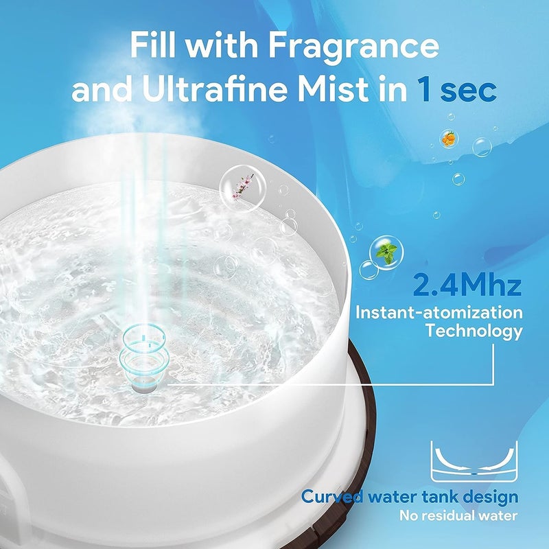 ASAKUKI 500ml Premium, Essential Oil Diffuser, 5 in 1 Ultrasonic Aromatherapy Fragrant Oil Humidifier Vaporizer, Timer and Auto-Off Safety Switch-Black - Image 3