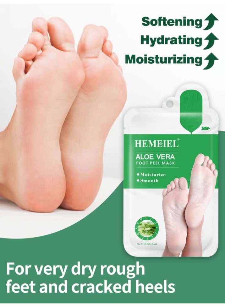 HEMEIEL Foot Peeling Mask  | Moisturizing & Softening Dry, Cracked Feet | Callus & Dead Skin Remover | Baby-Soft Smooth Touch for Men & Women - Image 2