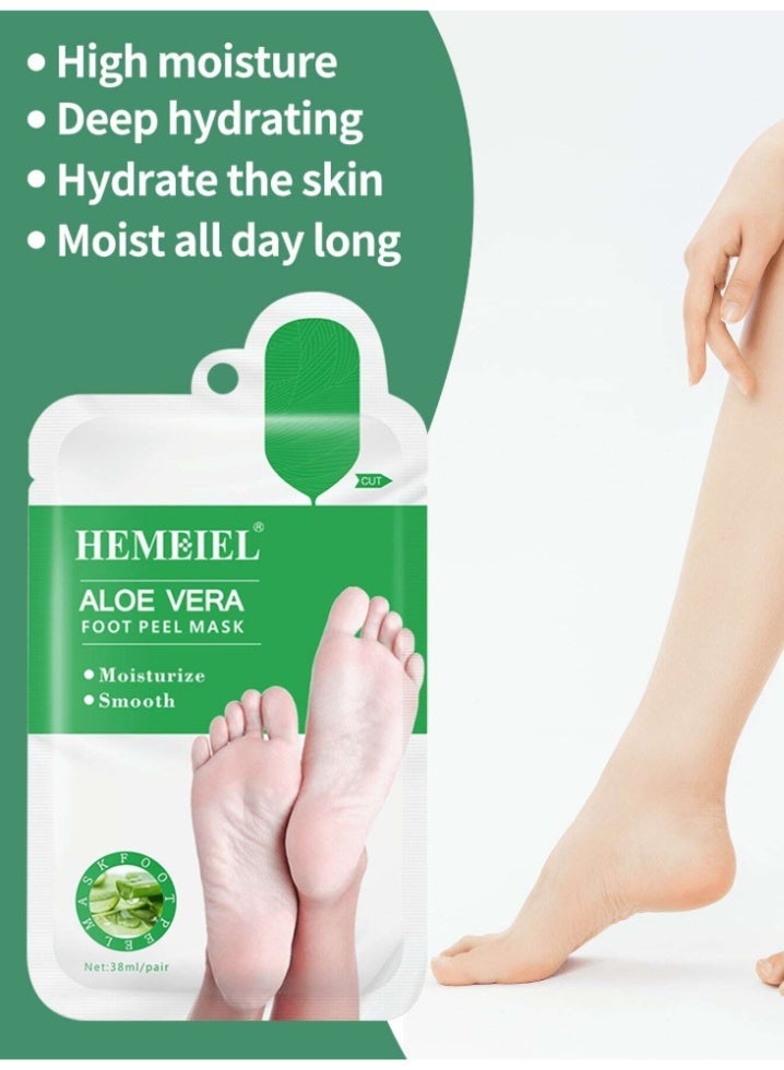 HEMEIEL Foot Peeling Mask  | Moisturizing & Softening Dry, Cracked Feet | Callus & Dead Skin Remover | Baby-Soft Smooth Touch for Men & Women - Image 3