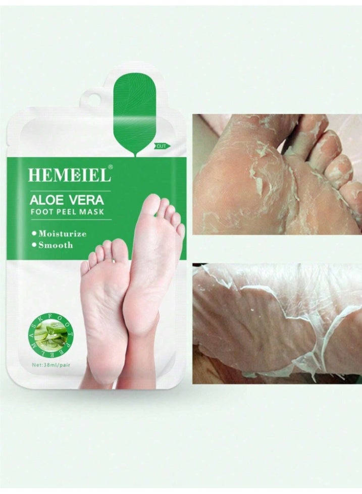 HEMEIEL Foot Peeling Mask  | Moisturizing & Softening Dry, Cracked Feet | Callus & Dead Skin Remover | Baby-Soft Smooth Touch for Men & Women - Image 1