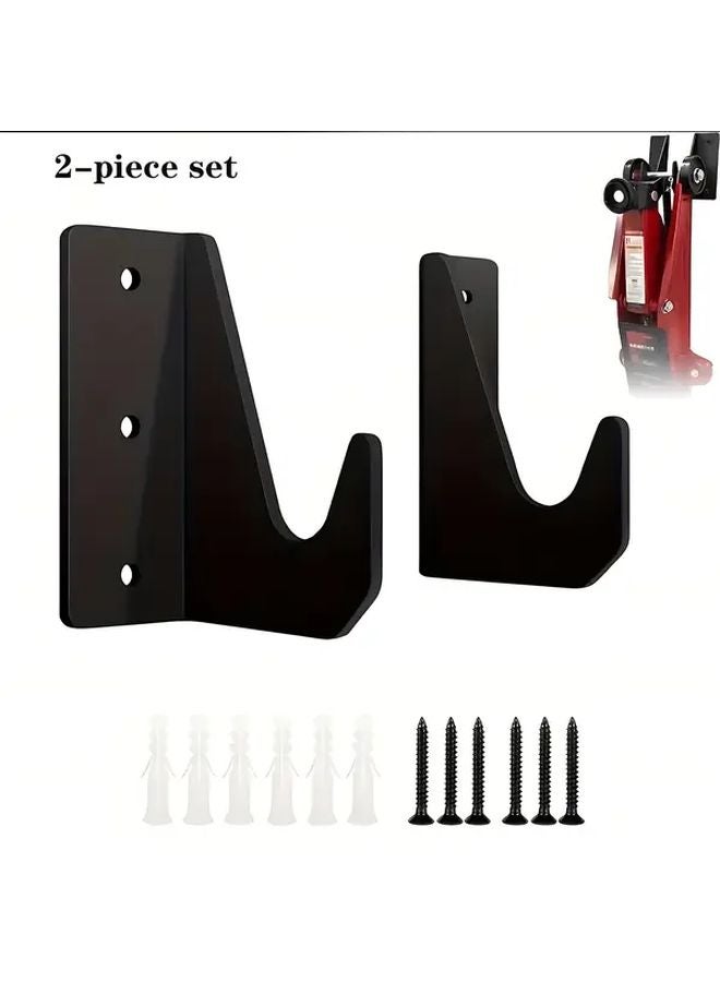 خطاف حائط معدني أسود ثقيل لتركيب رف تخزين ورشة المرآب - Image 1