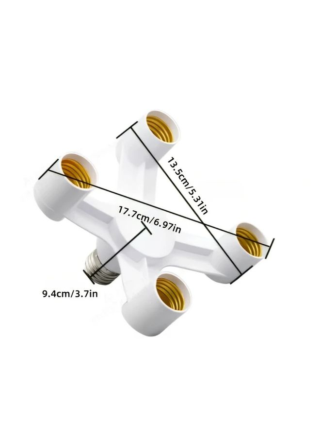 E27 to E27 Splitter Adapter Lamp Holder 3 in 1 LED Base Light Bulb Socket Converter - Image 4