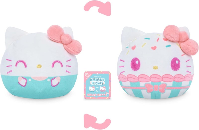 TeeTurtle Hello Kitty Reversible 4" Cupcake Plushie - Cute Kawaii Sanrio Soft Stuffed Animal - Image 3