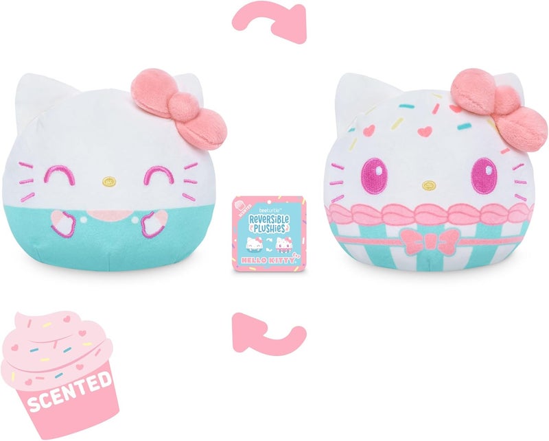 TeeTurtle Hello Kitty Reversible 4" Cupcake Plushie - Cute Kawaii Sanrio Soft Stuffed Animal - Image 5