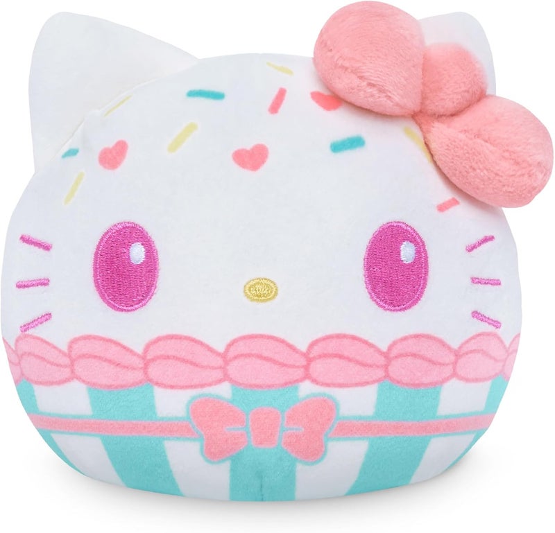 TeeTurtle Hello Kitty Reversible 4" Cupcake Plushie - Cute Kawaii Sanrio Soft Stuffed Animal - Image 1