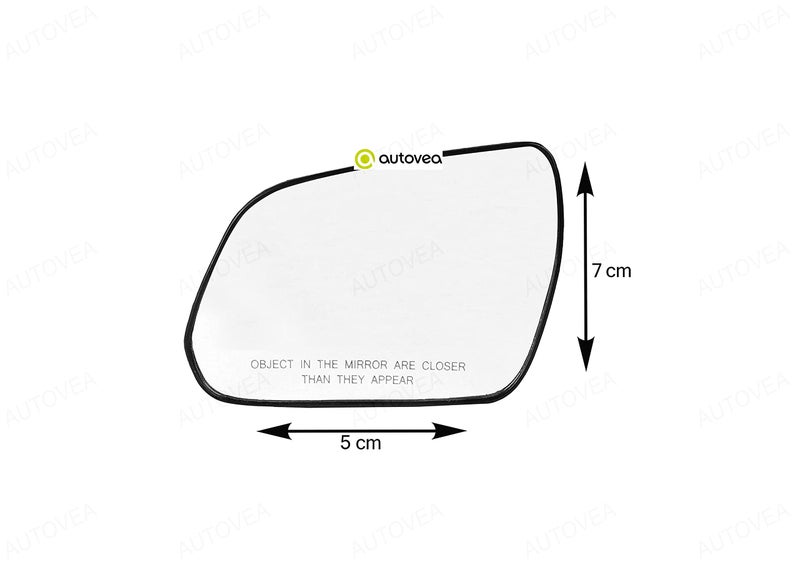 AUTOVEA® Rear View Mirror Glass (Left/Passenger Side) Comaptible with Hyundai Creta (Type-1) 2015-2020 - Image 2