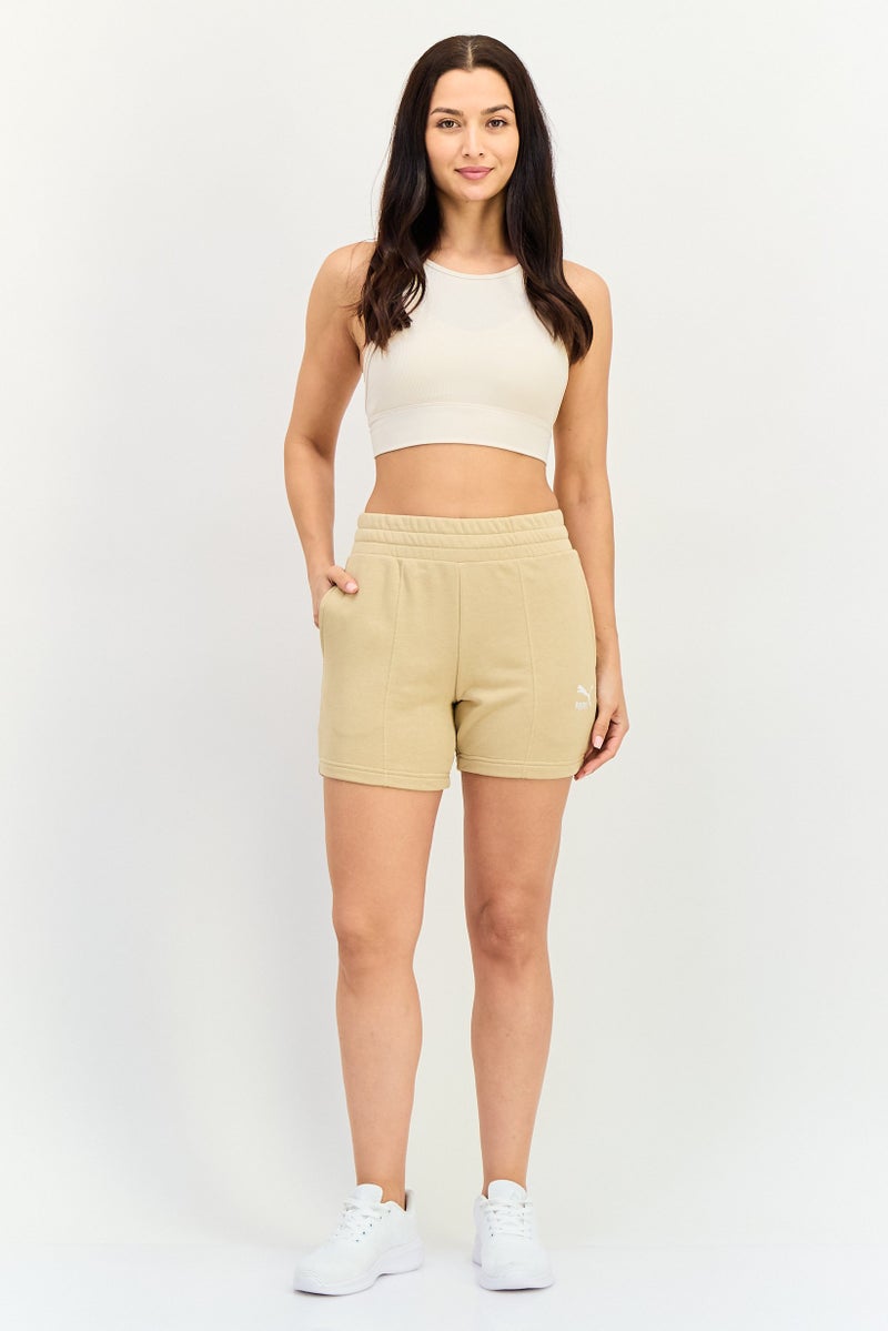 PUMA Women Sportswear Fit Outdoor Shorts, Beige - Image 3
