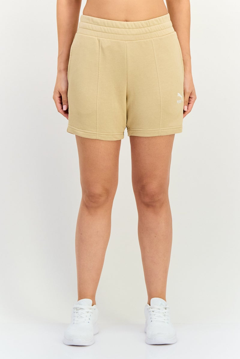 PUMA Women Sportswear Fit Outdoor Shorts, Beige - Image 1