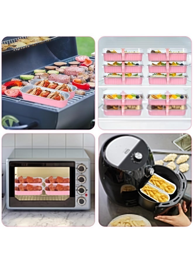 100 Pack Mini Loaf Pans with Lids and Spoons Sealing Sticker, 6.8oz Mini Cake Pans for Baking, Disposable Aluminum Foil Loaf Pans, Loaf Baking Pans, Small Cake Containers With Lids - Image 5