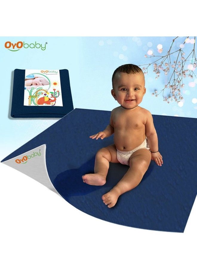 OYO BABY Antipiling Fleece Extra Absorbent Instant Dry Sheet For Baby Baby Bed Protector Waterproof Sheet Small Size 50X70Cm Pack Of 3 Pink Salmon Rose & Royal Blue  - Image 4