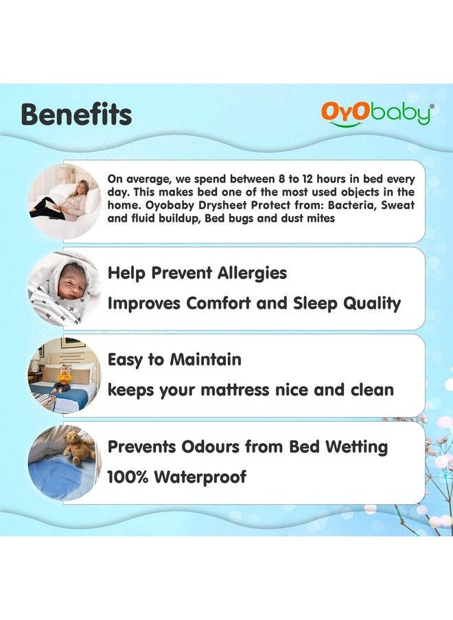 OYO BABY Antipiling Fleece Extra Absorbent Instant Dry Sheet For Baby Baby Bed Protector Waterproof Sheet Small Size 50X70Cm Pack Of 3 Pink Salmon Rose & Royal Blue  - Image 3