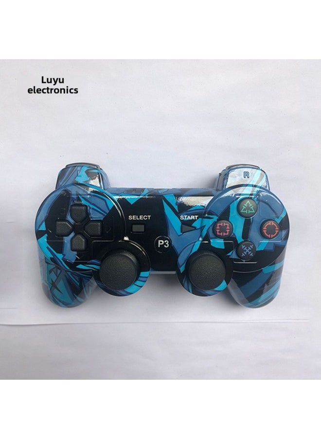 Generic Digital Computer Game Controller - Wireless Bluetooth Gamepad For Android Ios - Gyroscope Turbo Fire Button-Product Color:Dark Blue Camouflage  - Image 1