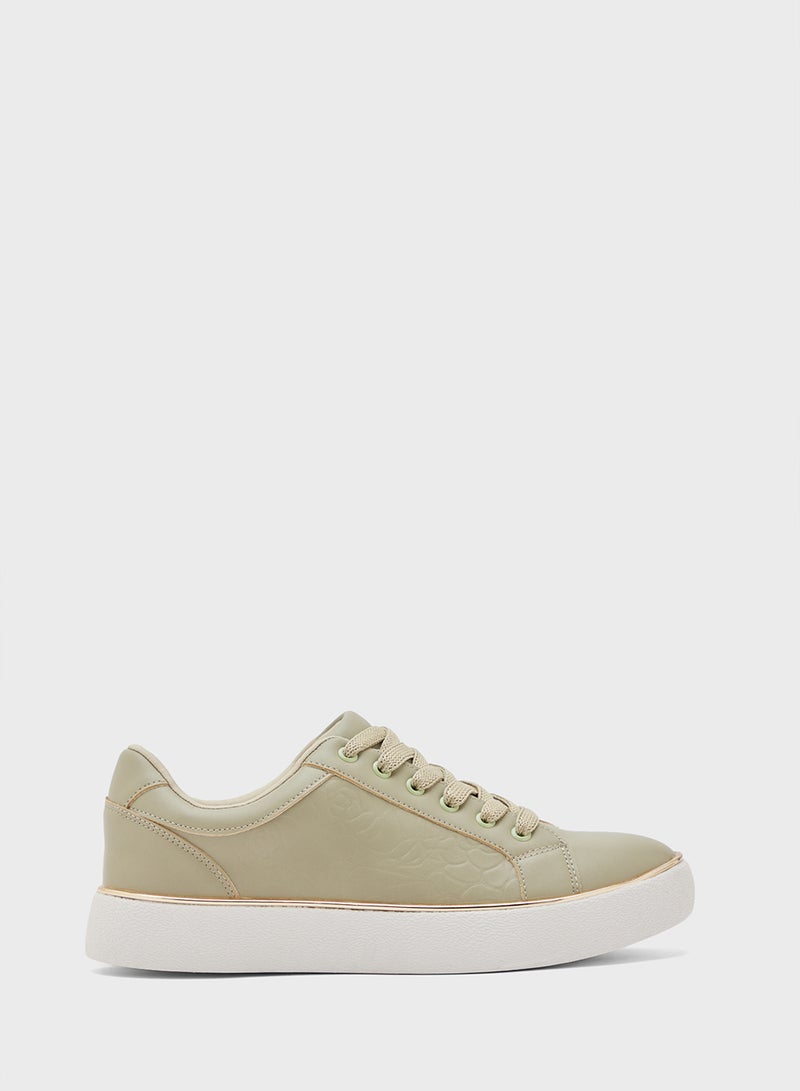 Ginger Floral Embossed Panel Sneakers  - Image 1