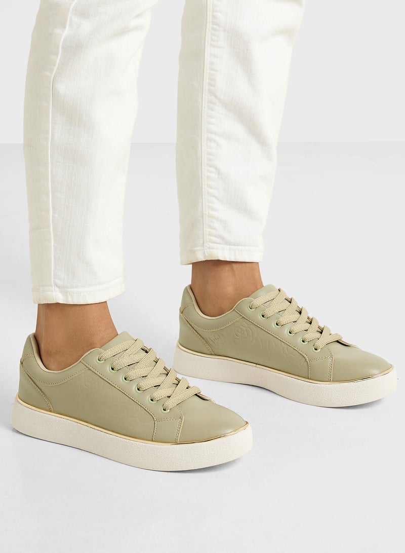Ginger Floral Embossed Panel Sneakers  - Image 5