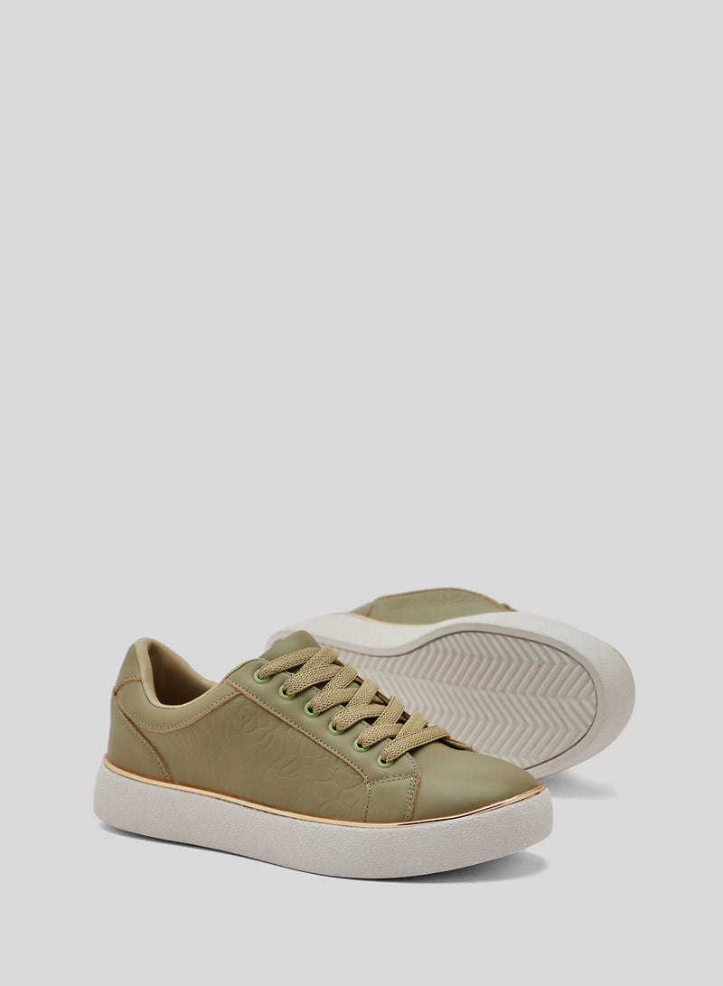 Ginger Floral Embossed Panel Sneakers  - Image 3