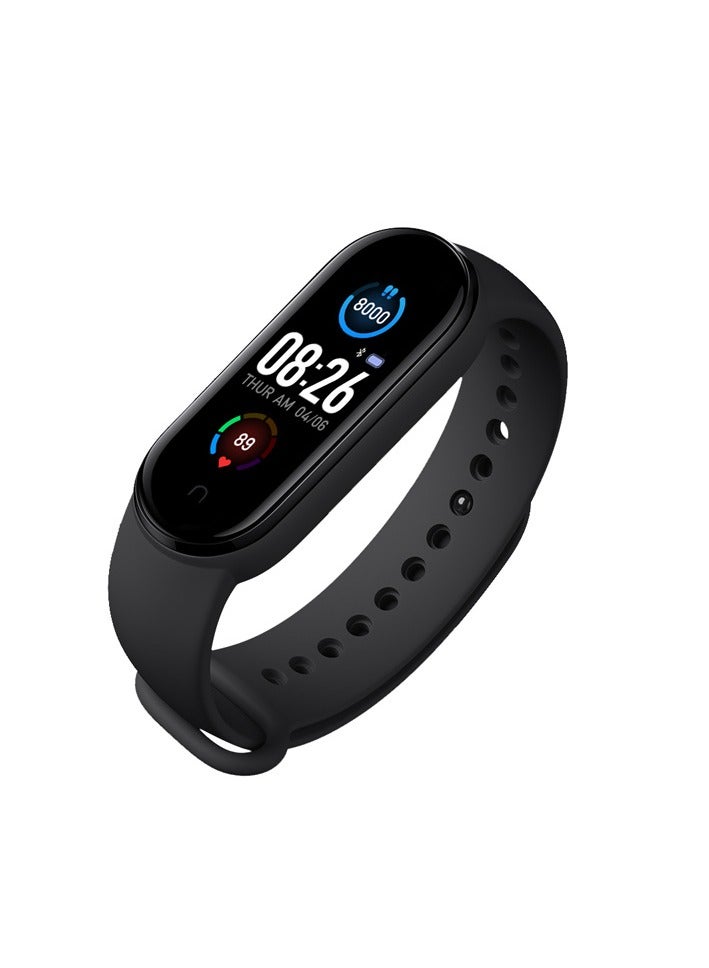 Fitness Sports Wristband Watch Black Smart Activity Tracker, Heart Rate Monitor, Waterproof Sports Watch for Men and Women, Pedometer with Blood Pressure Monitor (Black) 