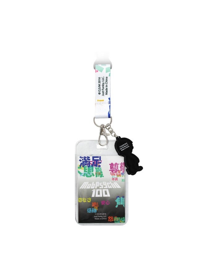 JUST FUNKY Mob Psycho 100 Merch Id Badge Holder Lanyard Keychain Lanyard W/Rubber Pendant - Image 3