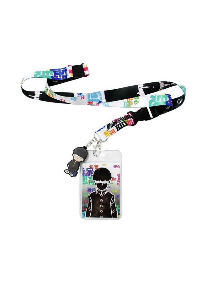 JUST FUNKY Mob Psycho 100 Merch Id Badge Holder Lanyard Keychain Lanyard W/Rubber Pendant - Image 1